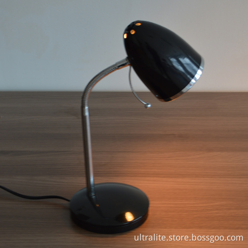 Small Black Wrought Iron E27 Eye Protection Reading Table Lamp